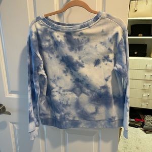Women’s splendid blue & white tie dye top size small